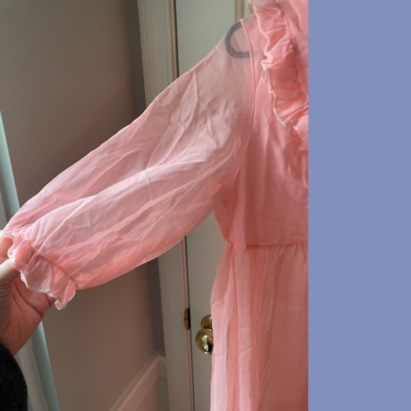 Vintage Coral Peignoir - Picture 4 of 7